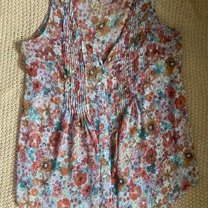 Floral Sheer Summer Boho Tank Top